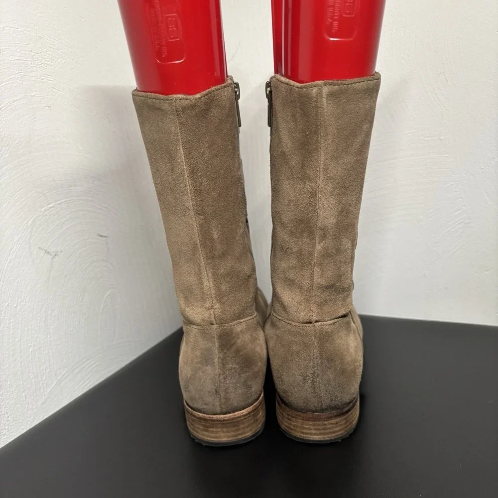 UGG Cailyn Womens 9 Boots Brown Distressed Suede Winter‎ Western Low Heel Roper